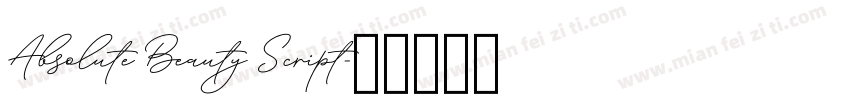 Absolute Beauty Script字体转换